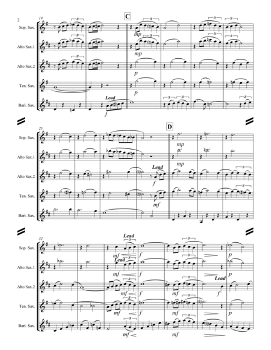 The Nearness Of You Saxophone Quartet scores gallery preview page 3