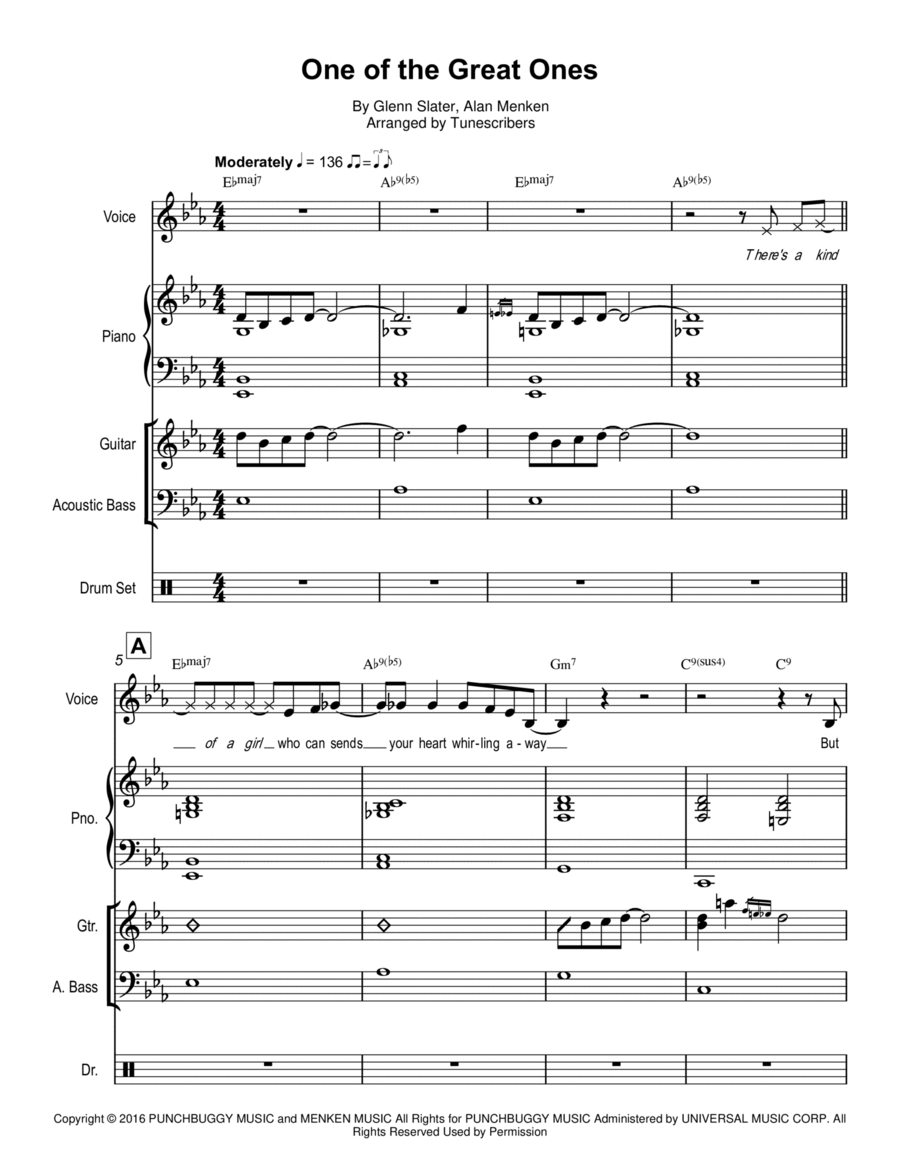 One of the Great Ones Small Ensemble scores gallery preview page 1