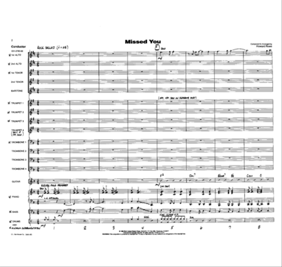 Missed You Jazz Ensemble scores gallery preview page 2