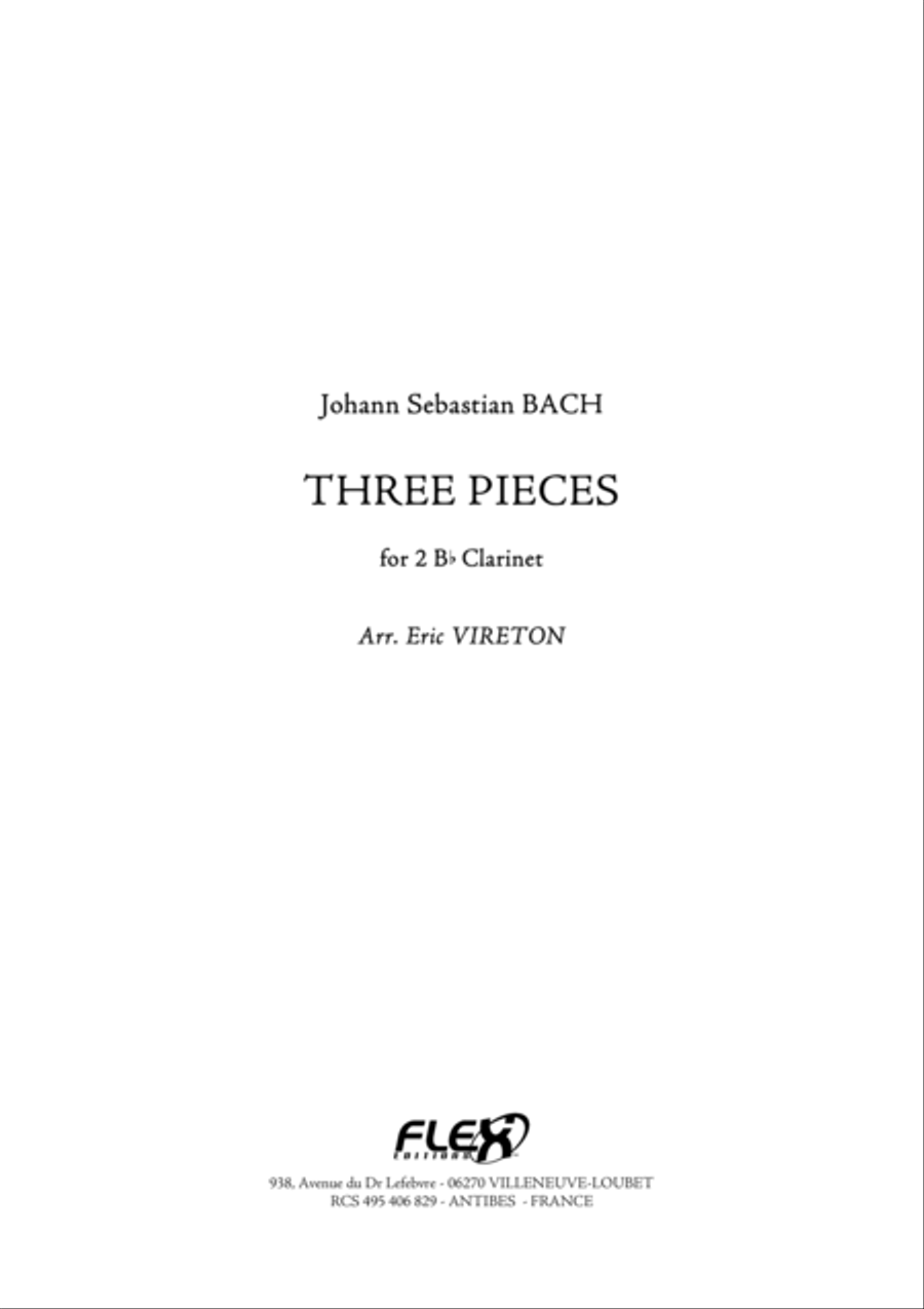 Three Pieces Three Pieces Clarinet Duet scores gallery preview page 1