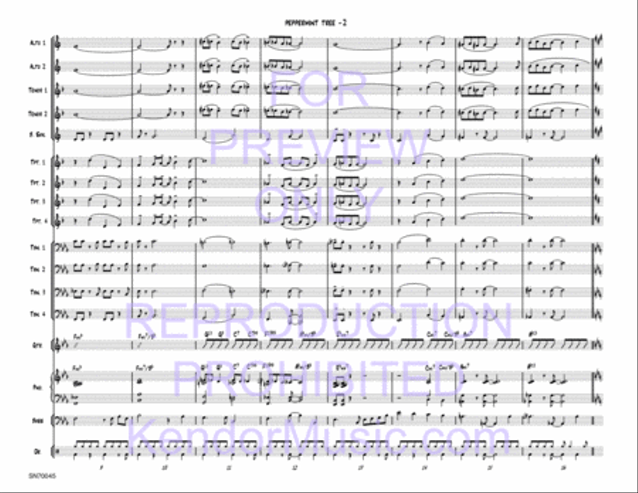 Peppermint Tree (Full Score) Jazz Ensemble scores gallery preview page 3