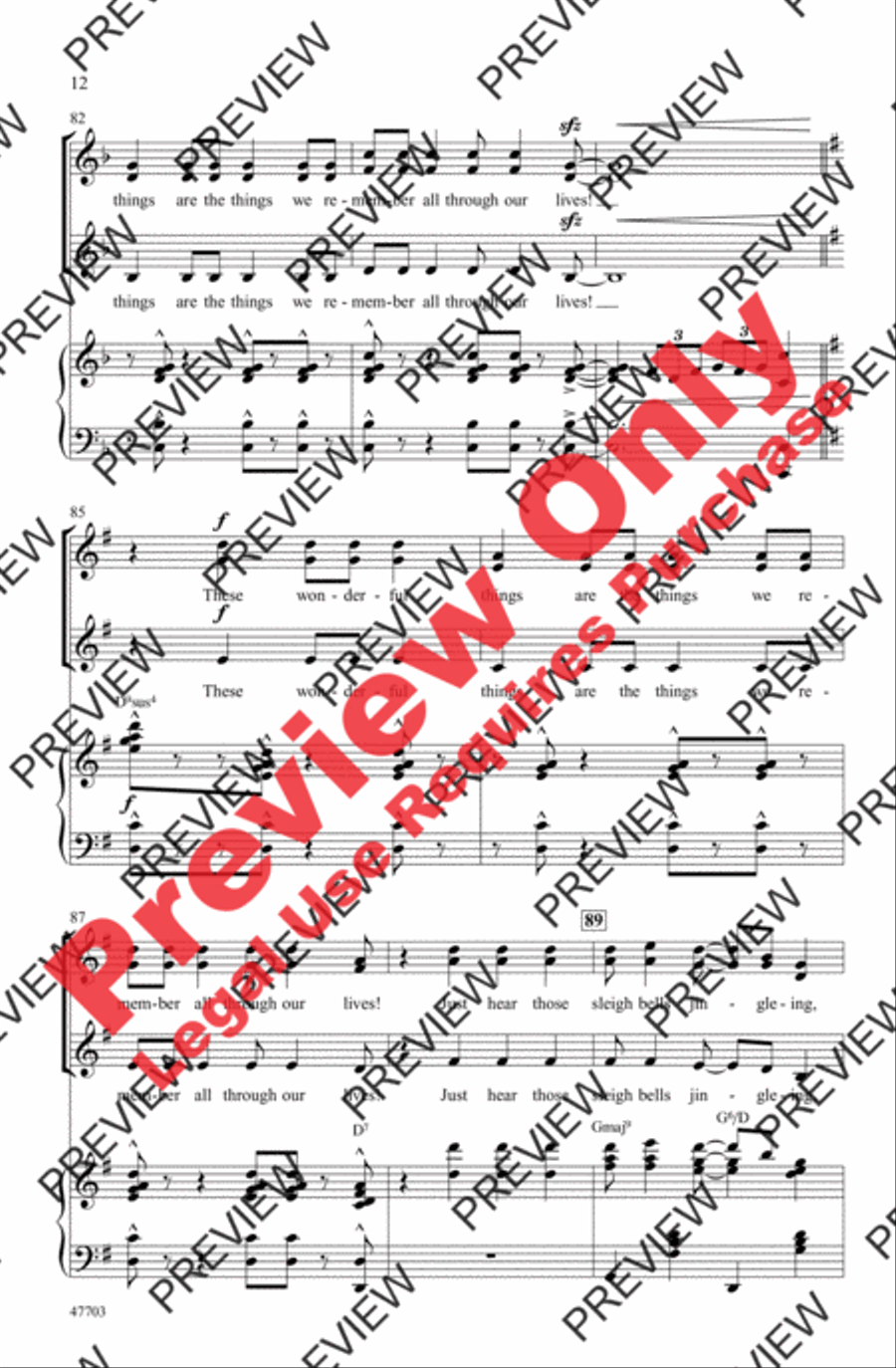Sleigh Ride Women's Choir scores gallery preview page 12
