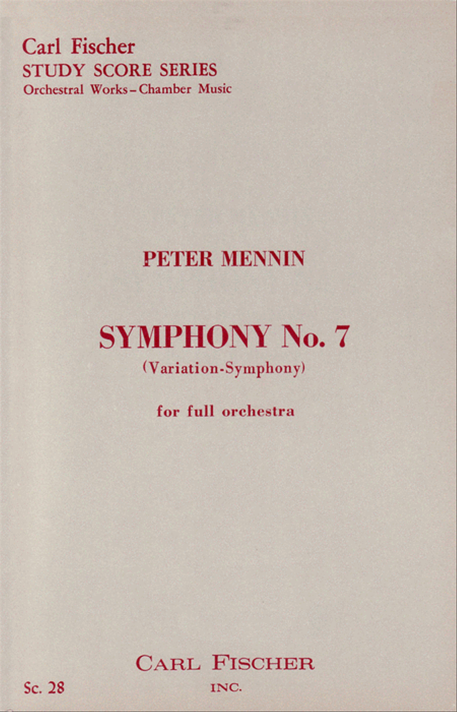 Symphony No. 7 Orchestra scores gallery preview page 1
