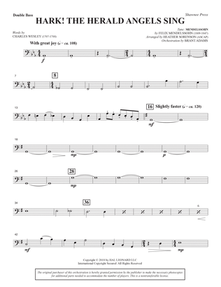 Hark! The Herald Angels Sing (Orchestra) (arr. Heather Sorenson) - Double Bass