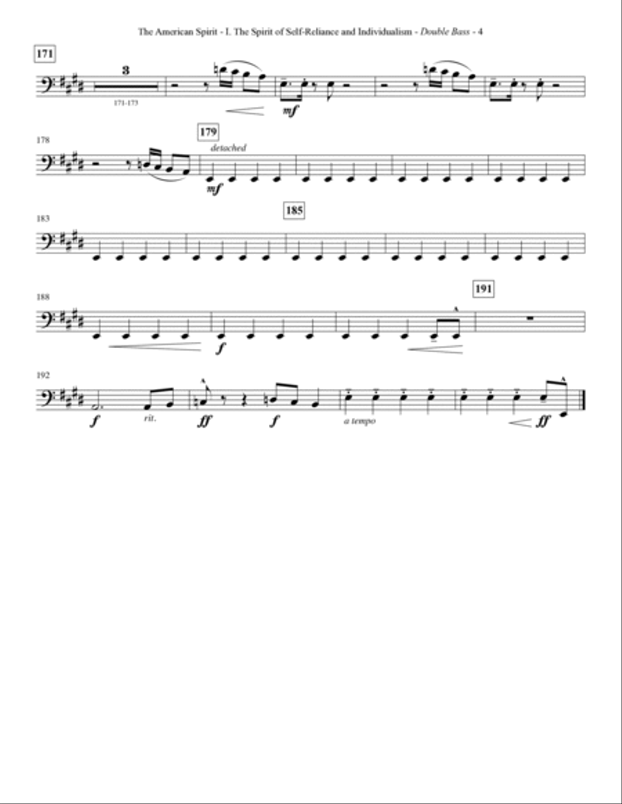 The American Spirit - Double Bass Choir scores gallery preview page 4