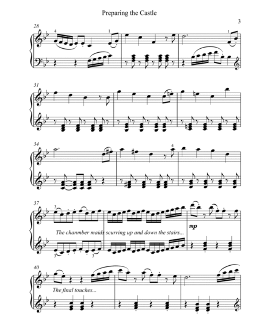 Preparing the Castle Piano Solo scores gallery preview page 3