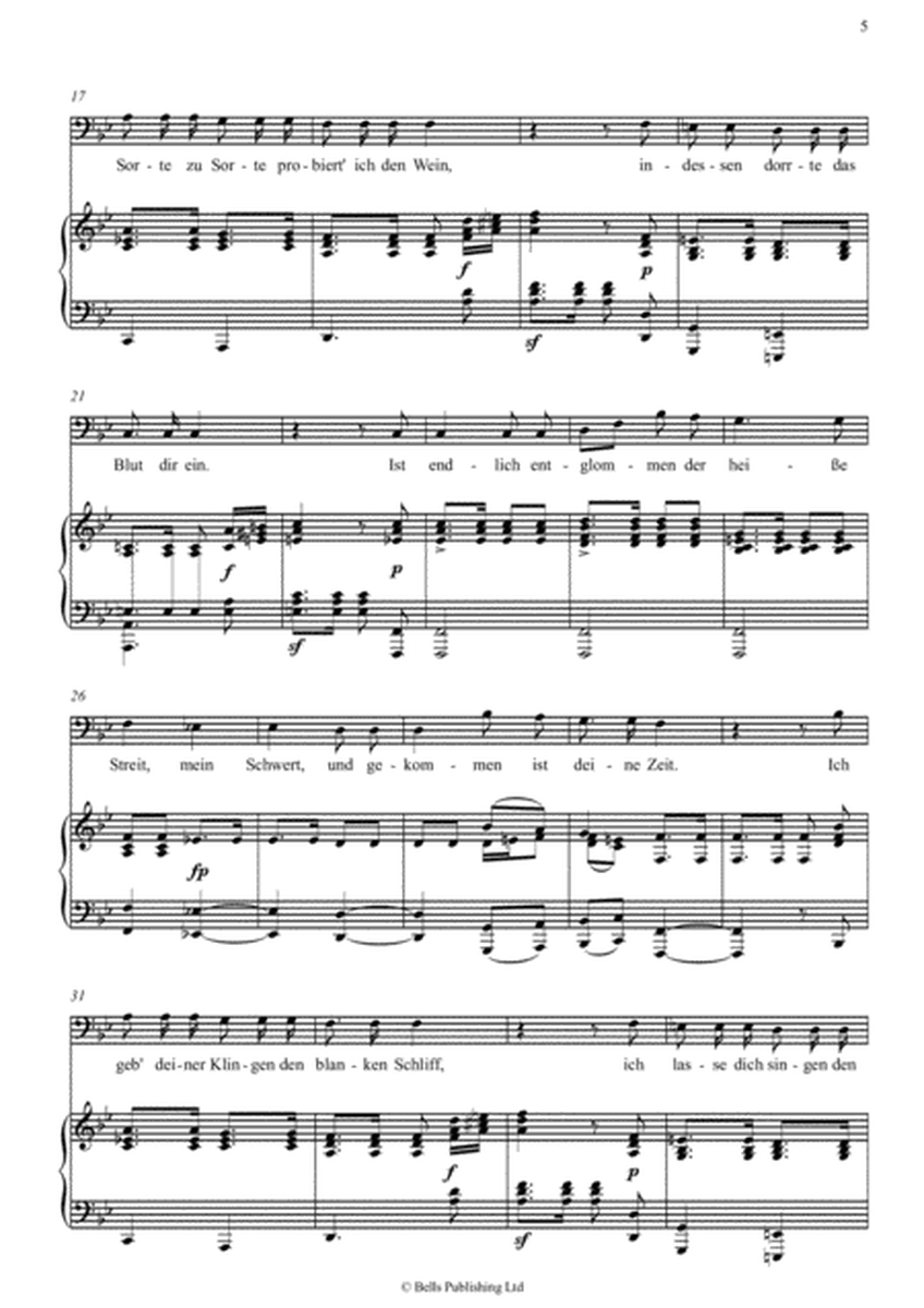 Vier Husarenlieder, Op. 117