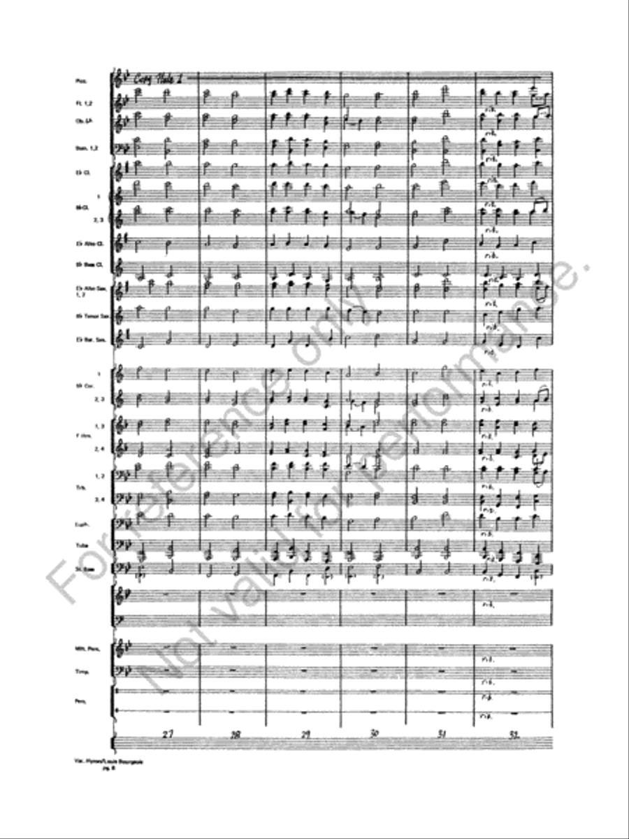 Variations On A Hymn By Louis Bourgeois Concert Band scores gallery preview page 9
