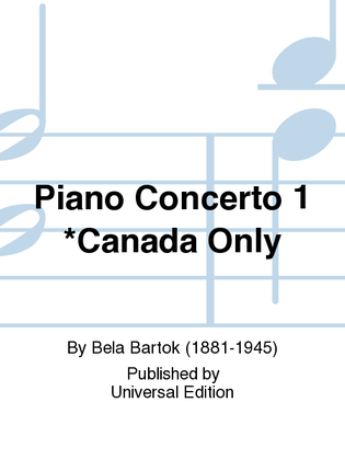 Book cover for Piano Concerto 1