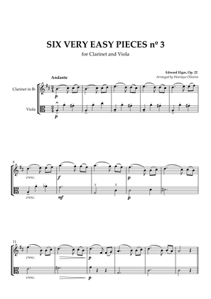 Six Very Easy Pieces nº 3 (Andante) - Clarinet and Viola