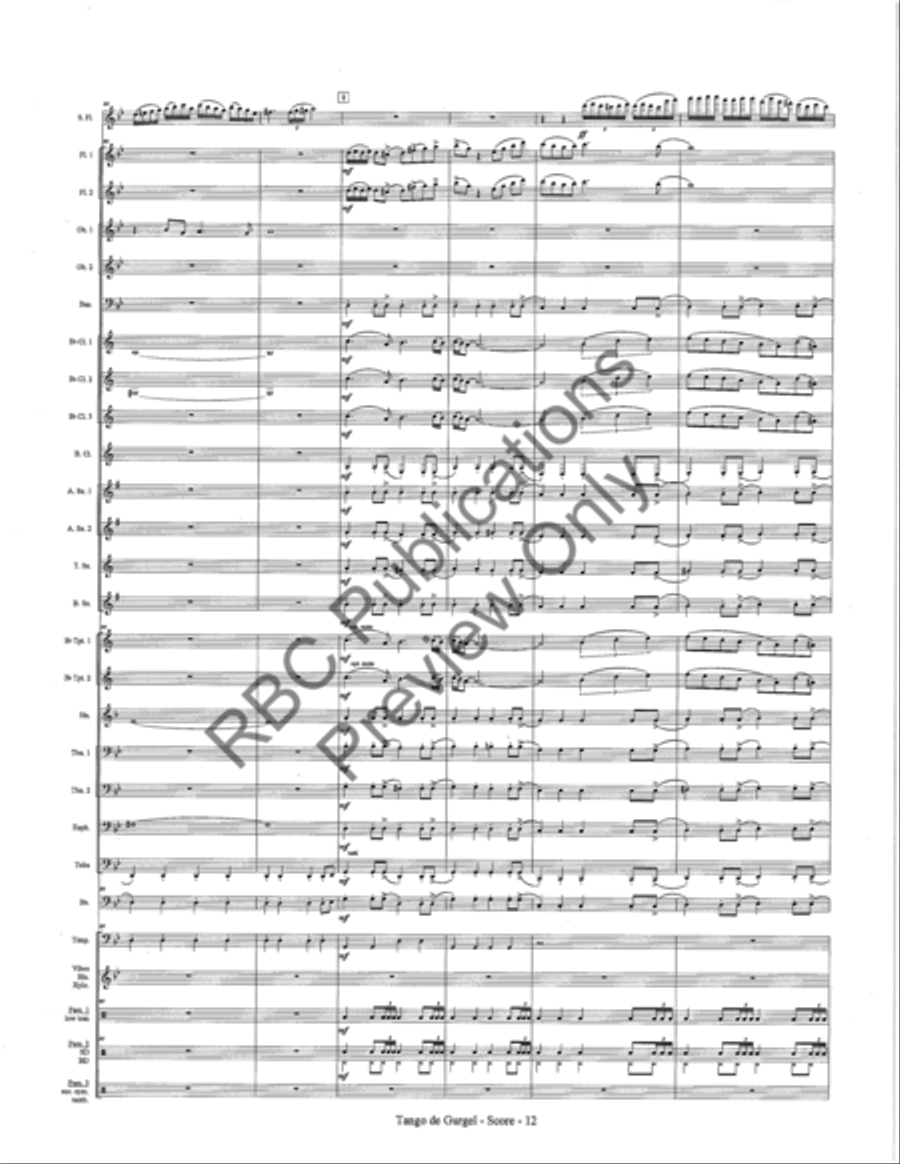 Tango De Gurgel (Score) Tango De Gurgel (Score) Concert Band scores gallery preview page 15