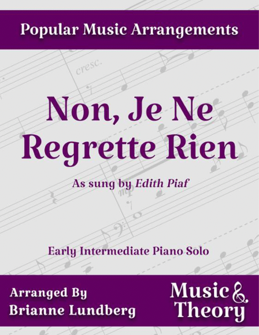 Non, Je Ne Regrette Rien Piano Solo scores gallery preview page 1