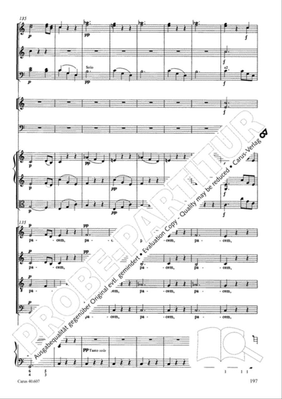 Mass in time of war (Missa in tempore belli) 4-Part scores gallery preview page 205