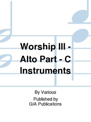 Book cover for Worship, Third Edition - Alto Part, C Instruments