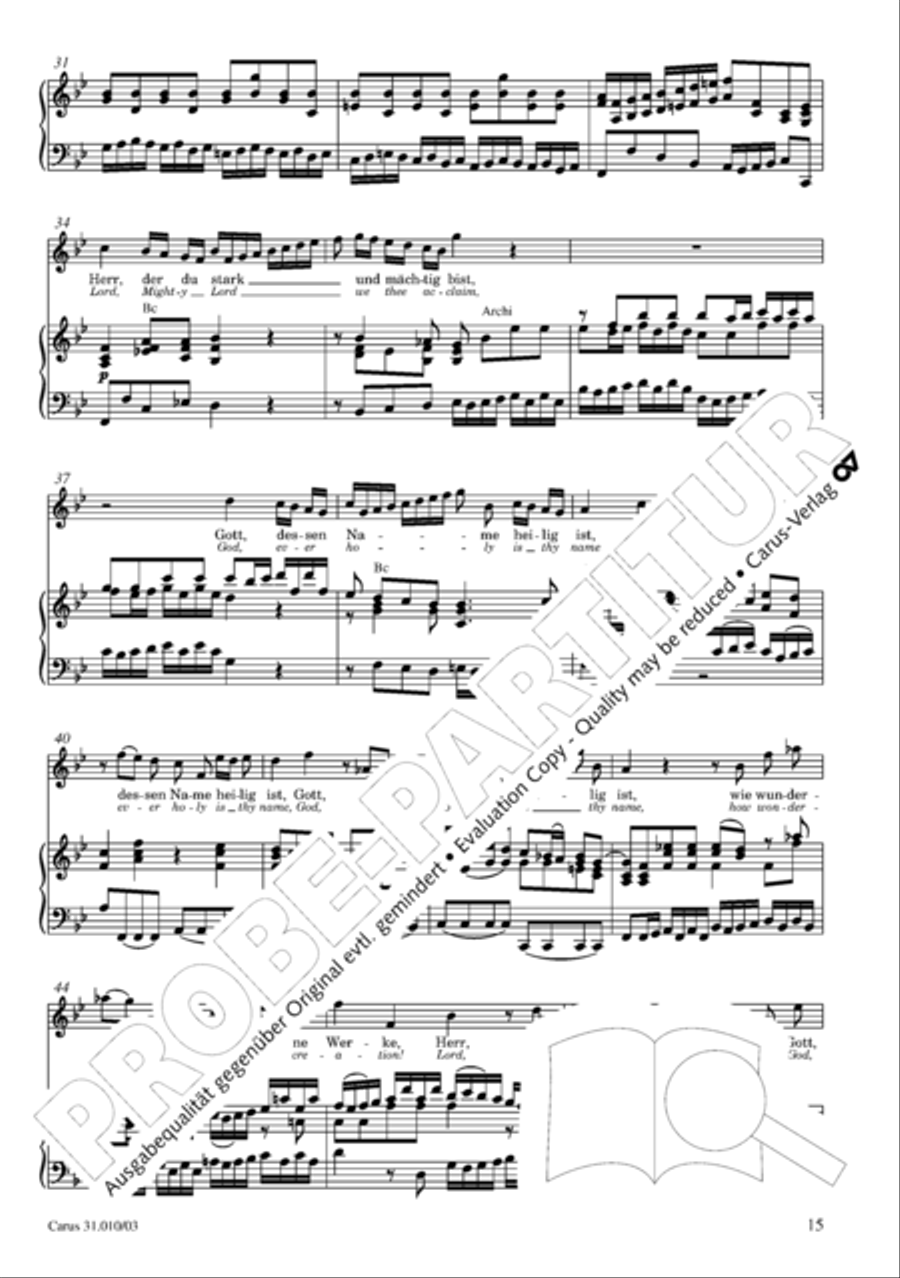 Magnify the Lord, my soul (Meine Seel erhebt den Herren) 4-Part scores gallery preview page 16
