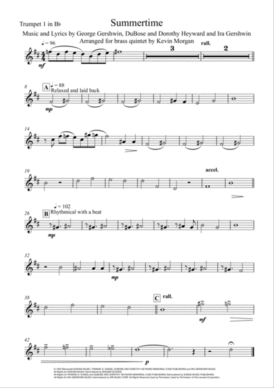 Summertime Summertime Brass Ensemble scores gallery preview page 3
