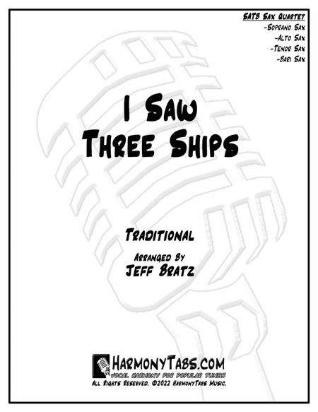 I Saw Three Ships (SATB Sax Quartet) image number null