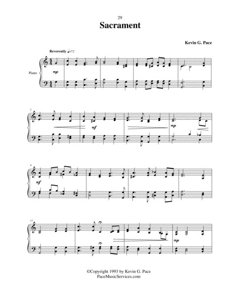 Sacrament - original piano solo prelude image number null