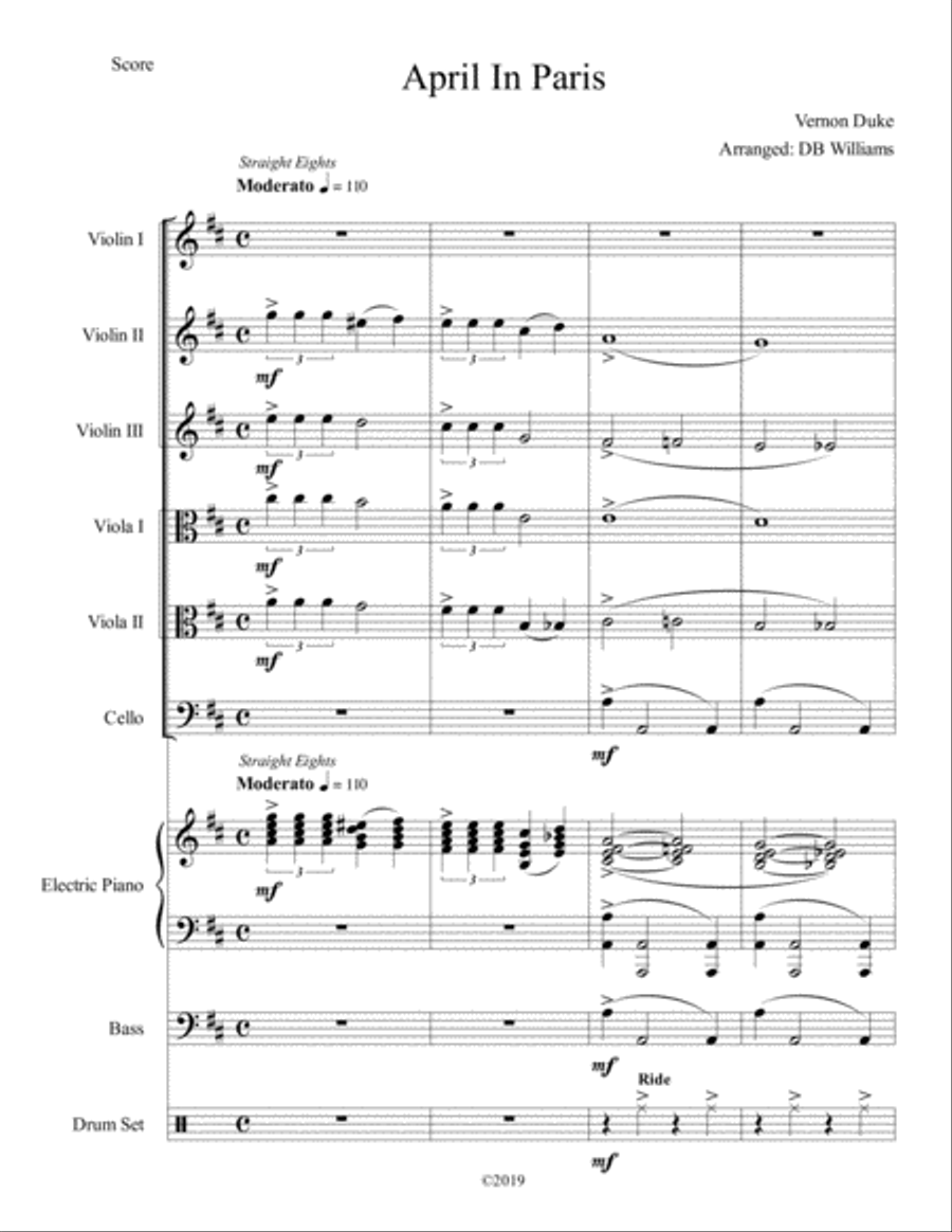 April In Paris Set of Parts scores gallery preview page 1