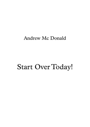 Start Over Today!