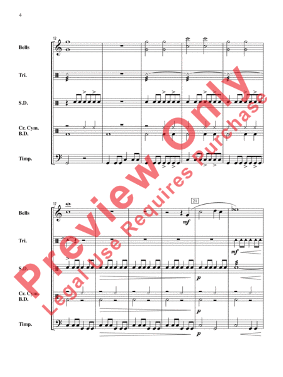 The Anthony J. Cirone Intermediate Percussion Ensemble Collection Percussion Ensemble scores gallery preview page 5