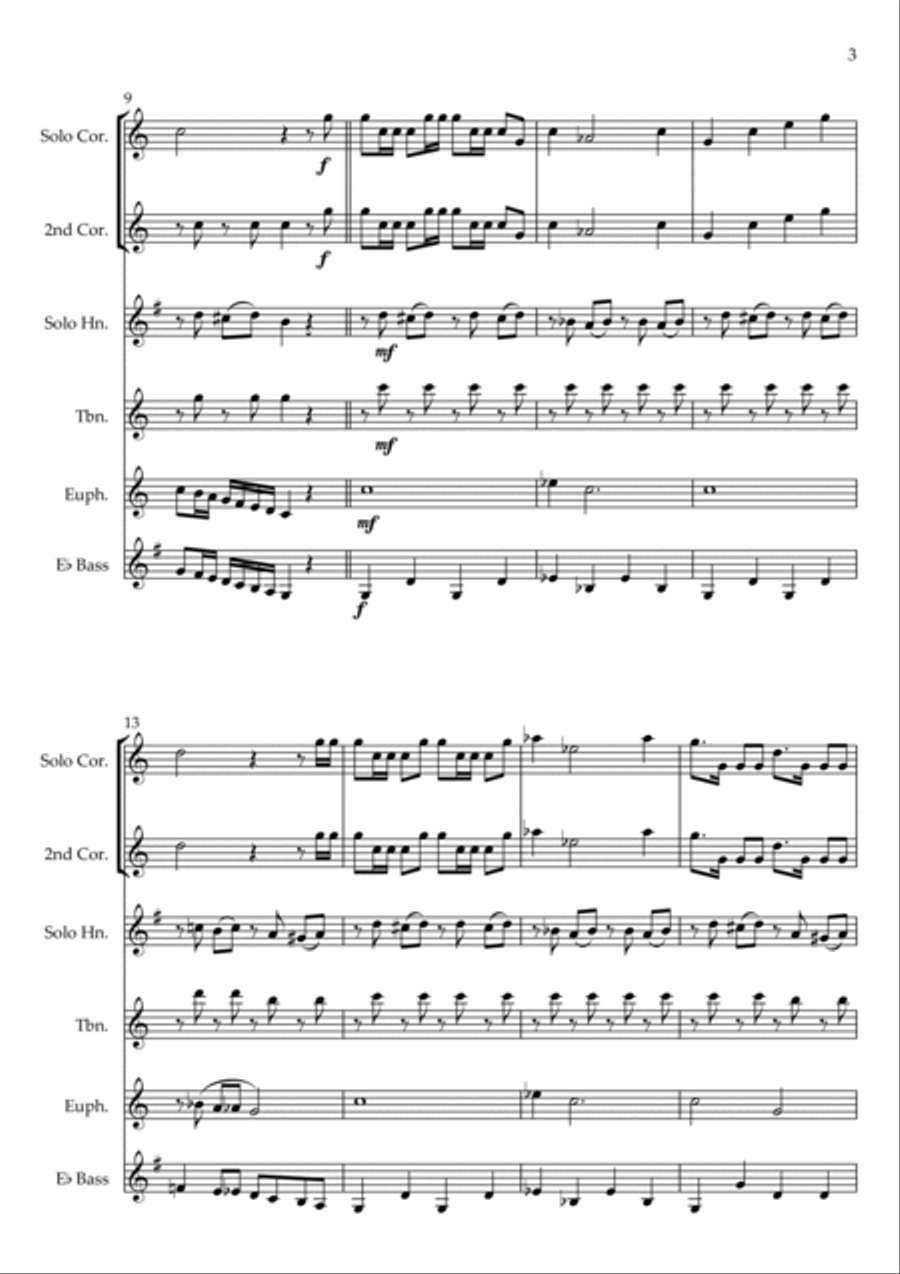 Ground Force Theme Brass Ensemble scores gallery preview page 3