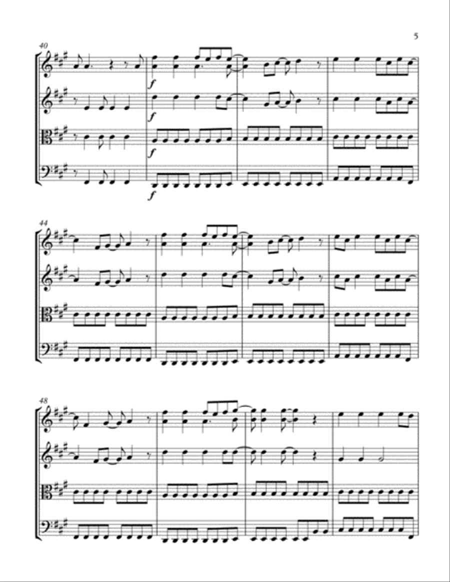 Viva La Vida String Quartet scores gallery preview page 5