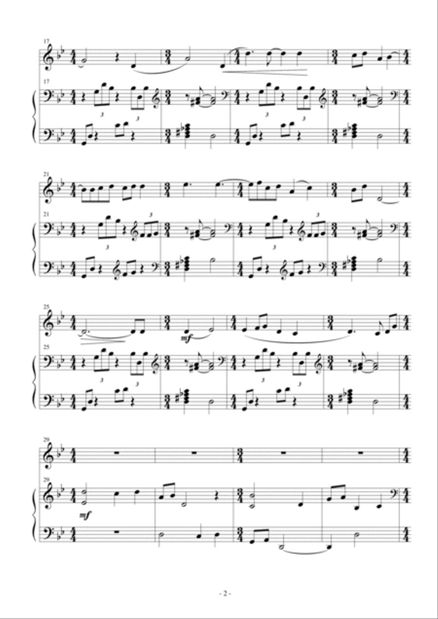 Aunque el tiempo esté lejos Piano scores gallery preview page 3
