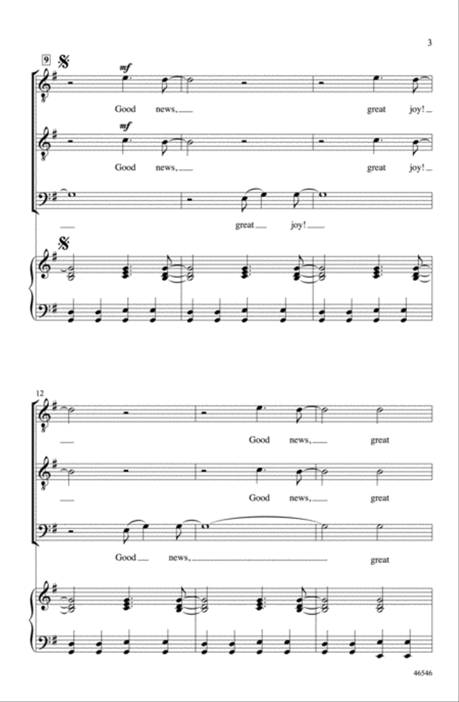 Good News, Great Joy! Choir scores gallery preview page 2