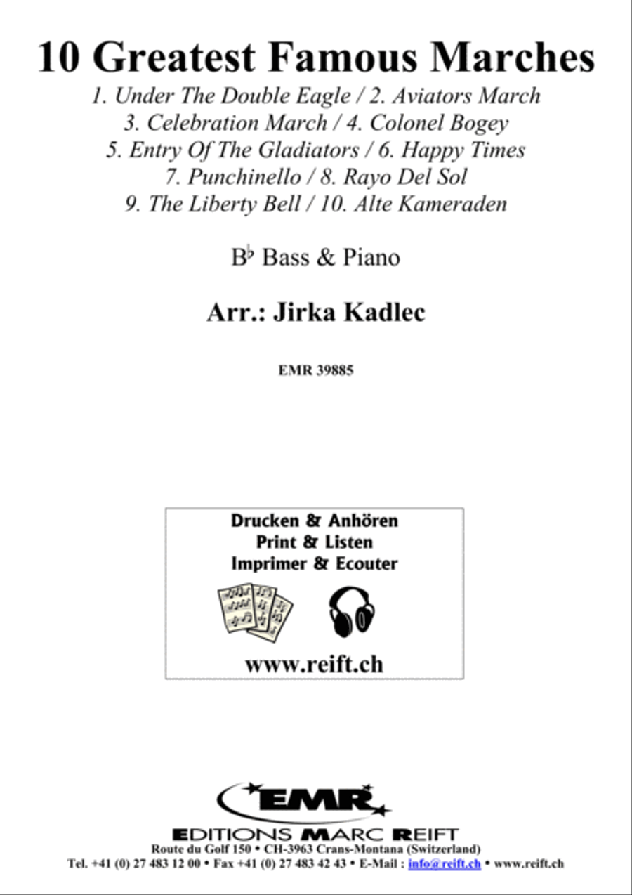 10 Greatest Famous Marches Piano Accompaniment scores gallery preview page 1