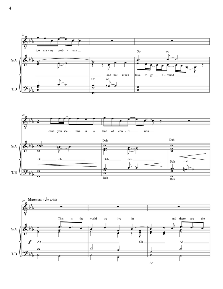Land Of Confusion 4-Part scores gallery preview page 4