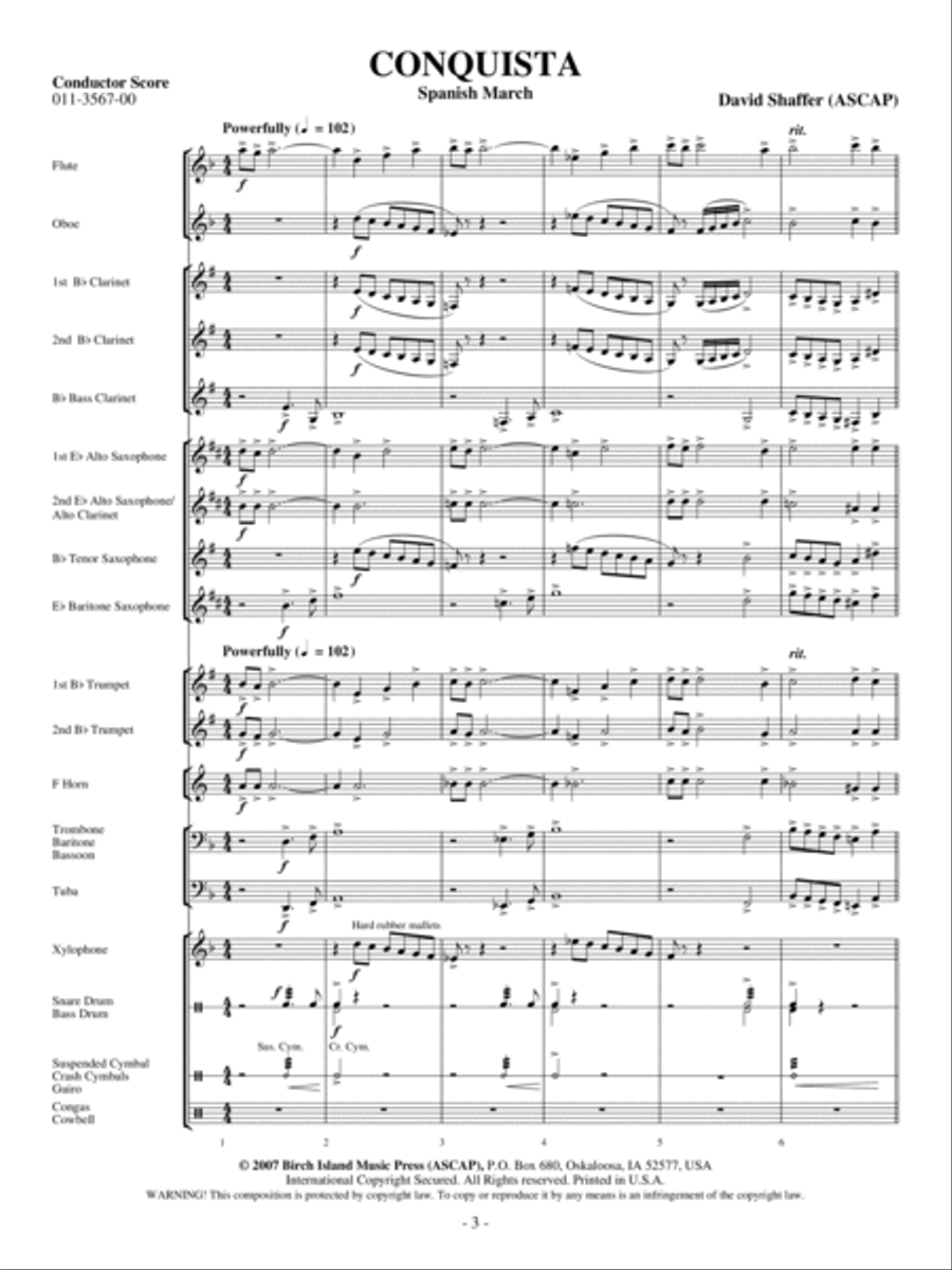 Conquista Conquista Concert Band scores gallery preview page 2
