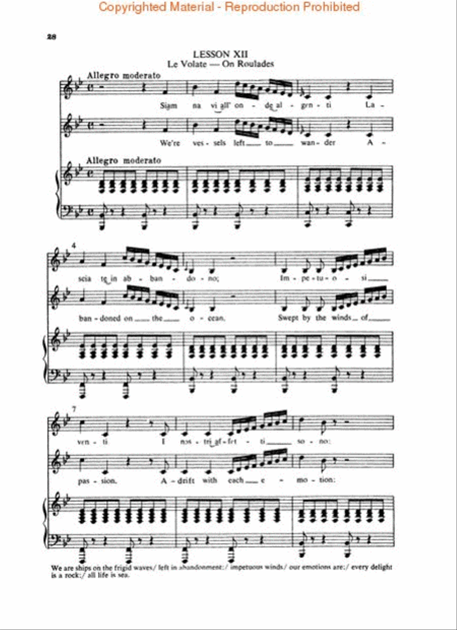 Practical Method of Italian Singing Voice Solo scores gallery preview page 4