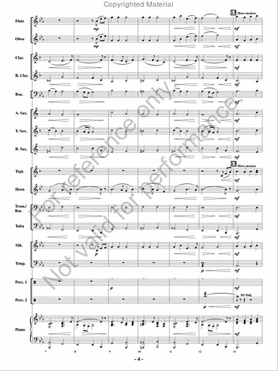 All Through The Night Concert Band scores gallery preview page 3