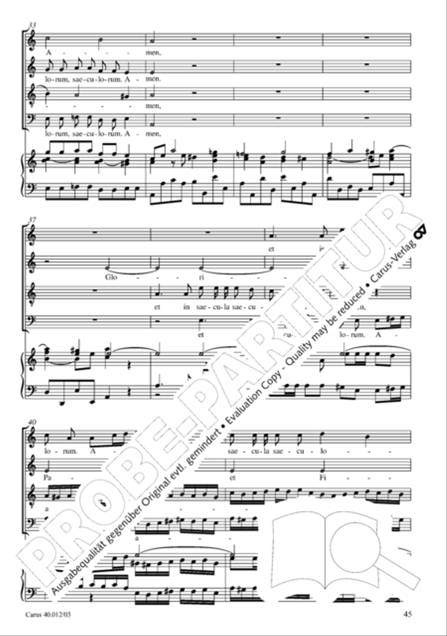 Beatus vir (How blest is he) Psalm 111 4-Part scores gallery preview page 46