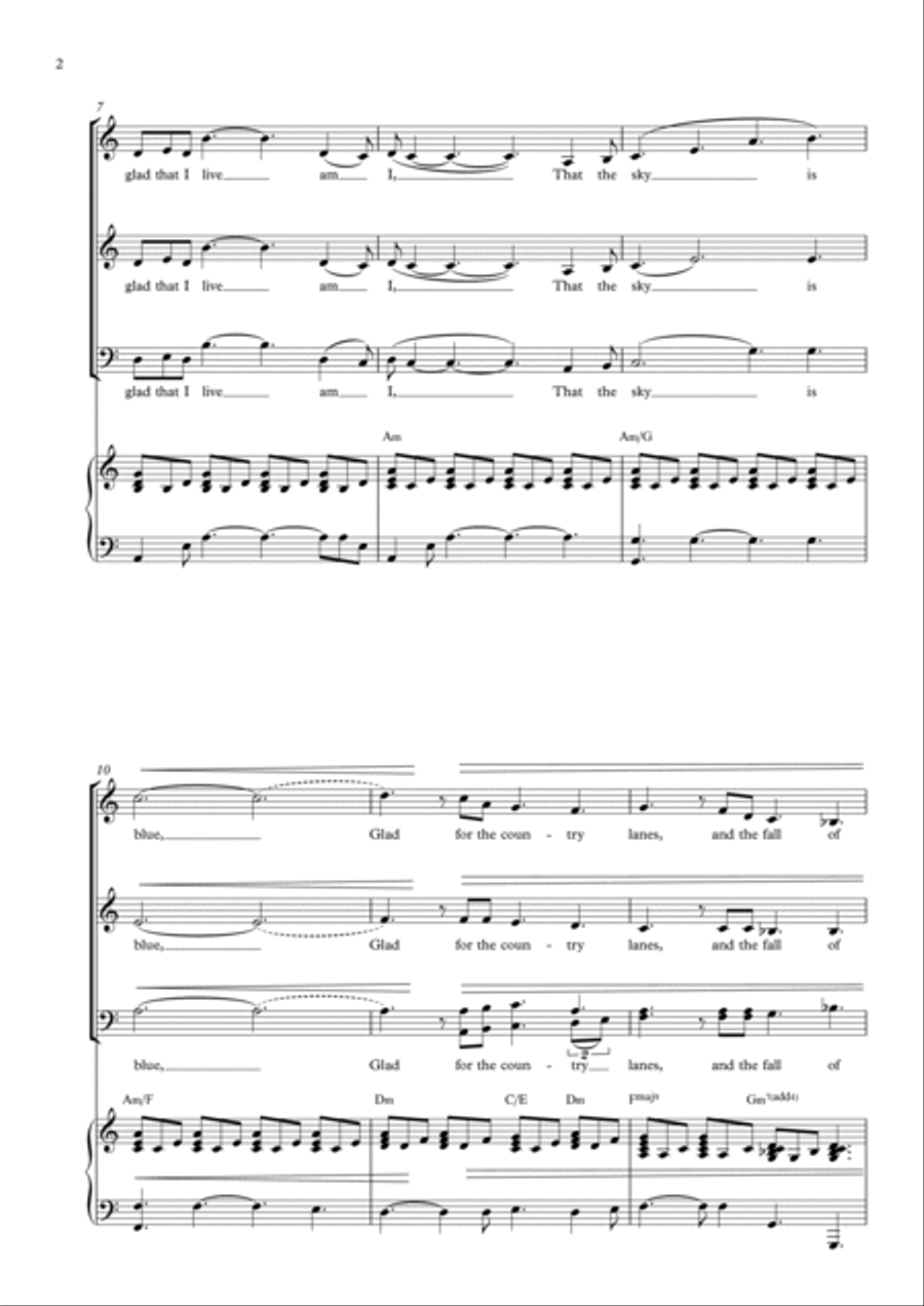 Glad That I Live Am I 3-Part scores gallery preview page 2