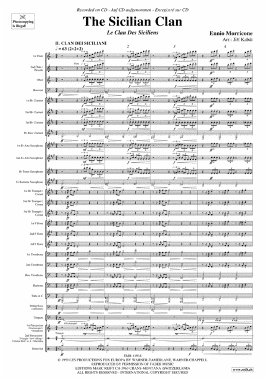 The Sicilian Clan The Sicilian Clan Concert Band scores gallery preview page 4
