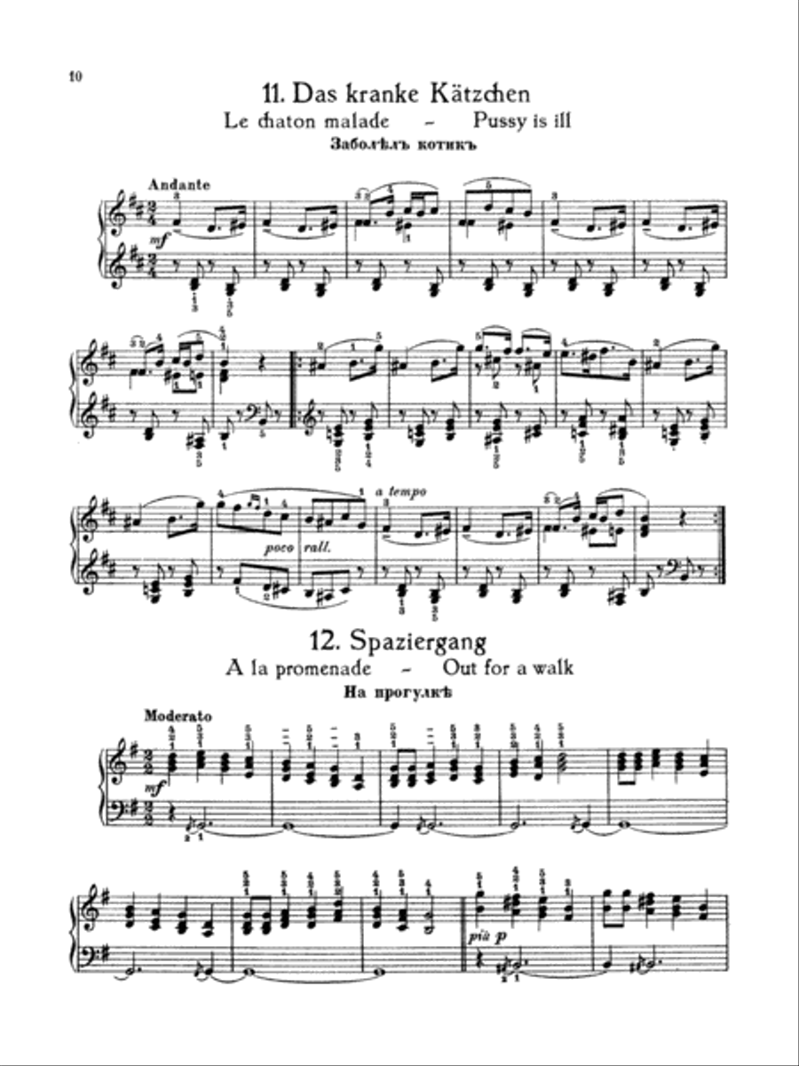 Gretchaninoff: Grandfather's Book, Op. 119 Piano Solo scores gallery preview page 1