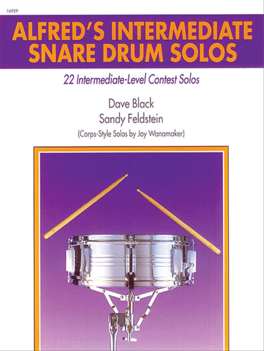 Alfred's Intermediate Snare Drum Solos Percussion scores gallery preview page 1