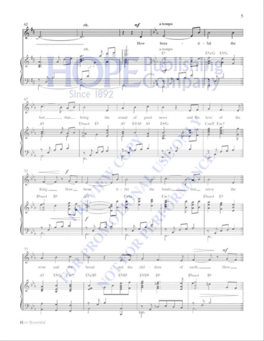 How Beautiful Choir scores gallery preview page 5