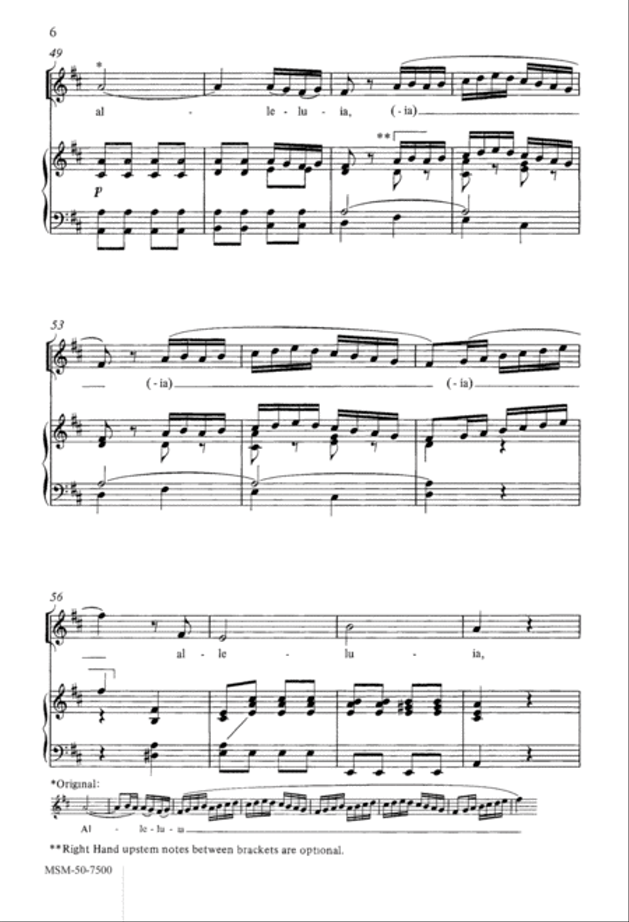 Alleluia Alleluia Unison Choir scores gallery preview page 6