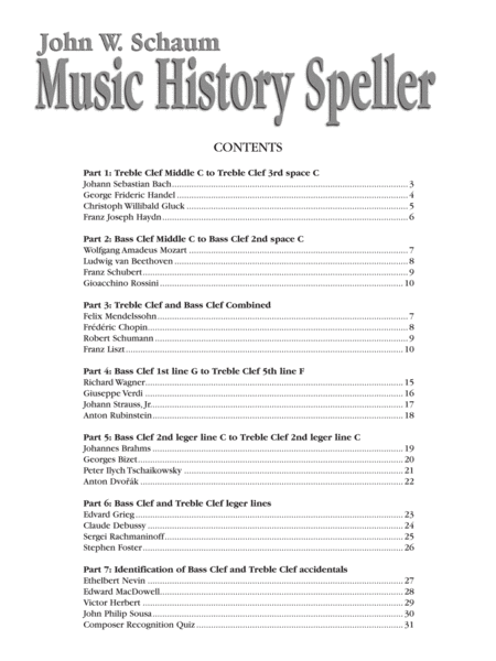 Music History Speller