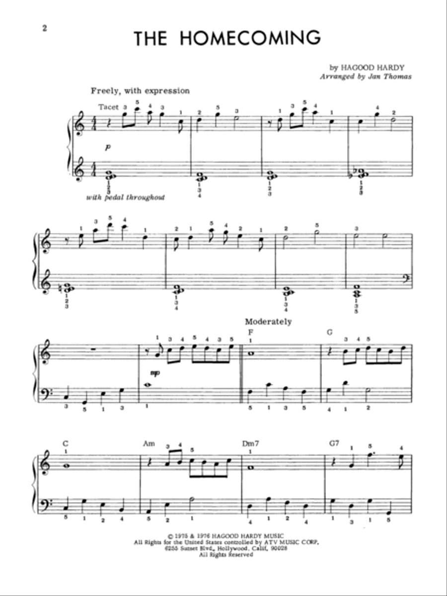 The Homecoming - Easy Piano Small Ensemble scores gallery preview page 2