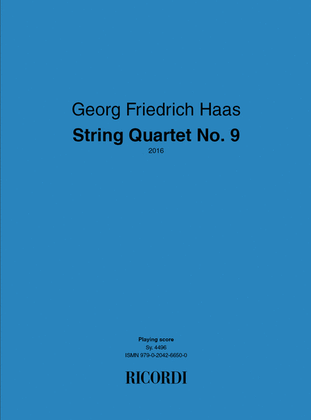 Book cover for String Quartet No. 9 (English version)