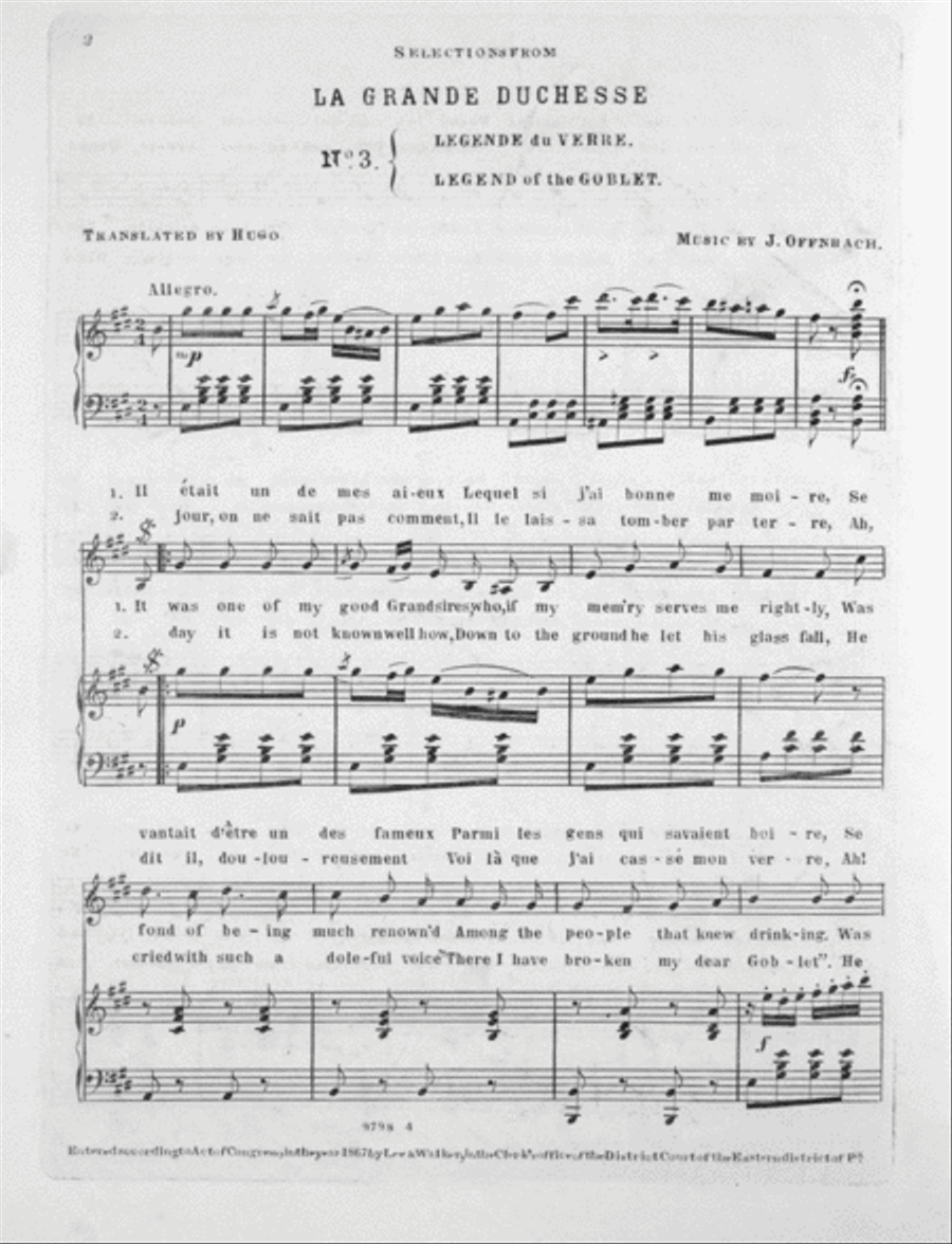 Legend of the Goblet. Legende du Verre Voice scores gallery preview page 2