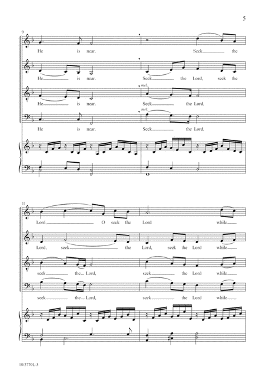 Seek the Lord Seek the Lord 4-Part scores gallery preview page 6