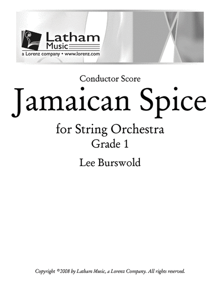 Jamaican Spice for String Orchestra - Score image number null