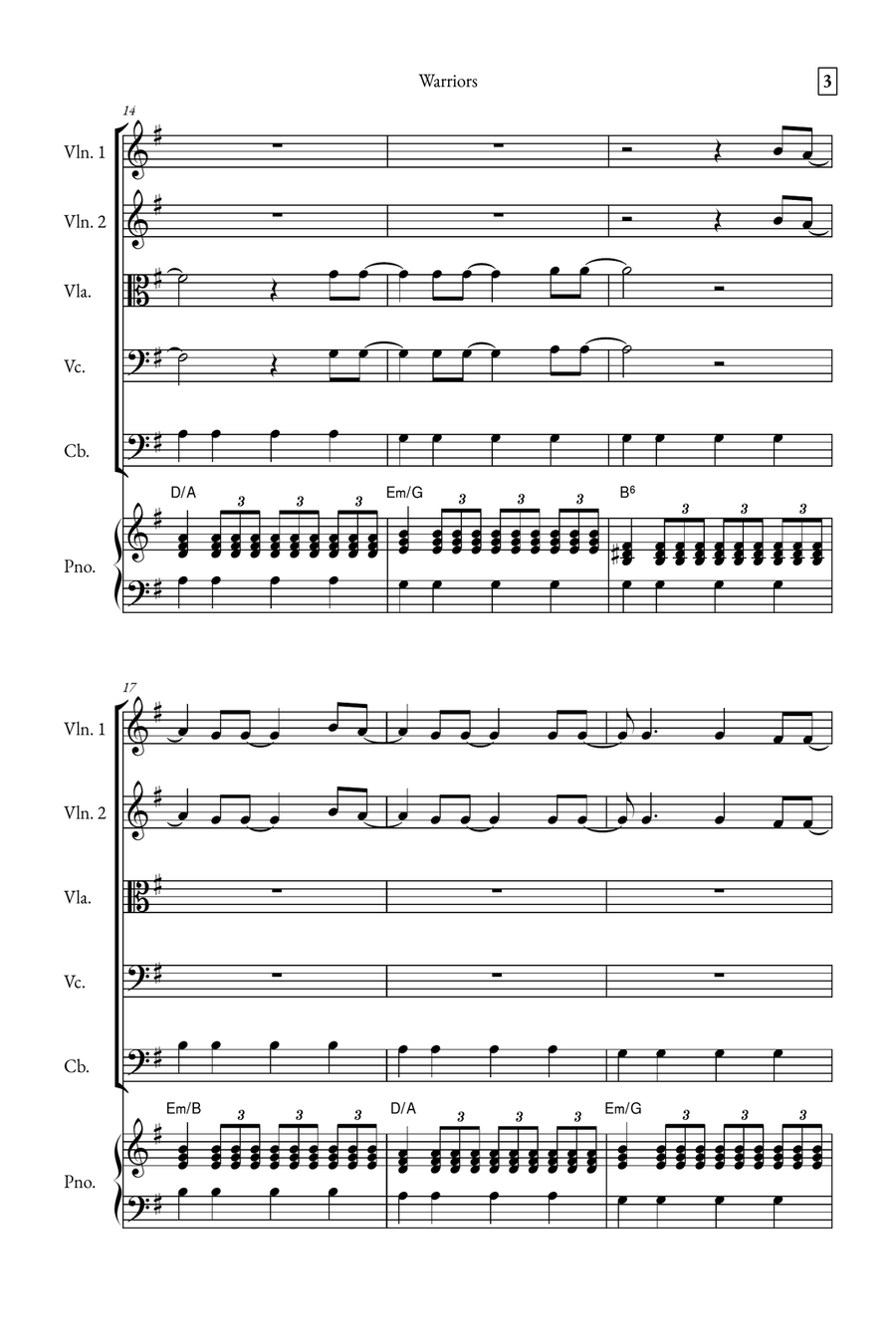 Warriors Small Ensemble scores gallery preview page 3