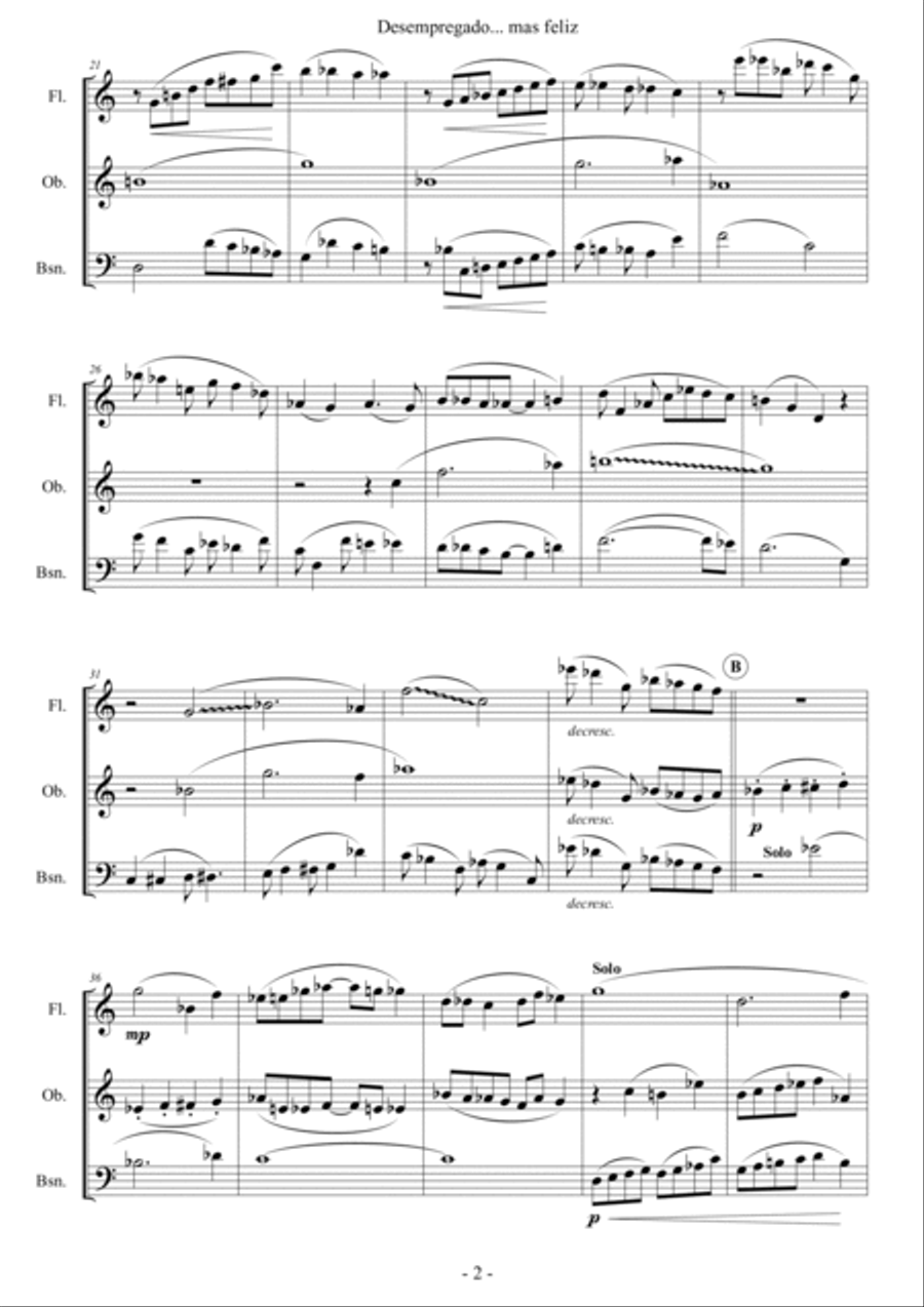 Unemployed... but overjoyed Woodwind Trio scores gallery preview page 3