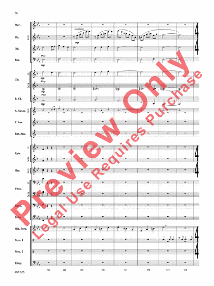 Variants on an English Sea Song Concert Band scores gallery preview page 27